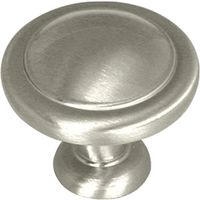 Round Cabinet Knob 1-1/4 Inch Satin Nickel 10 Pack
