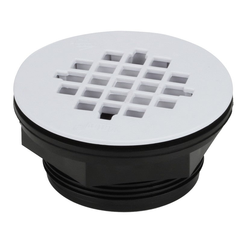 Oatey 42077 Shower Drain, ABS, Black, Specifications: Snap-In Cover Design