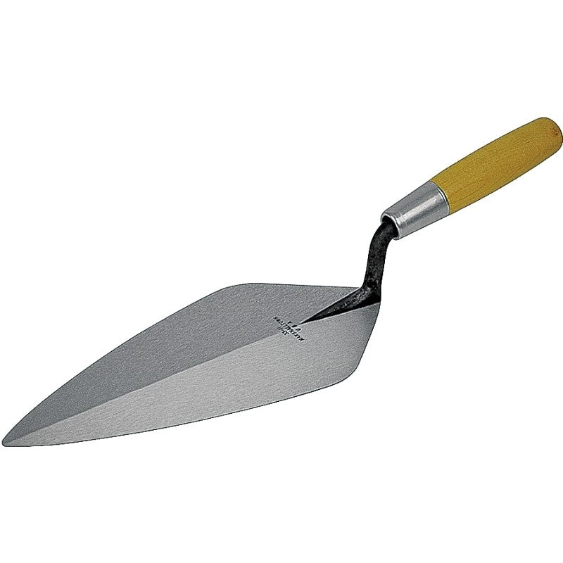 Marshalltown 33 12 Brick Trowel, 12 in L Blade, 5-1/4 in W Blade, Steel Blade, Wood Handle