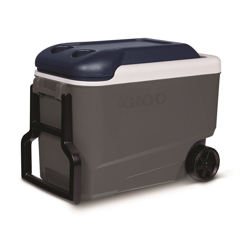 Igloo 0034226 Roller Cooler, 40 qt Cooler, Polyurethane, Gray