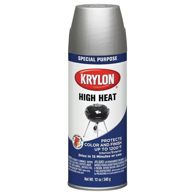 Krylon K01407777 Metallic Spray Paint, 12 oz Can, 20 sq-ft Coverage Area, Solvent Base, Metallic, Aluminum