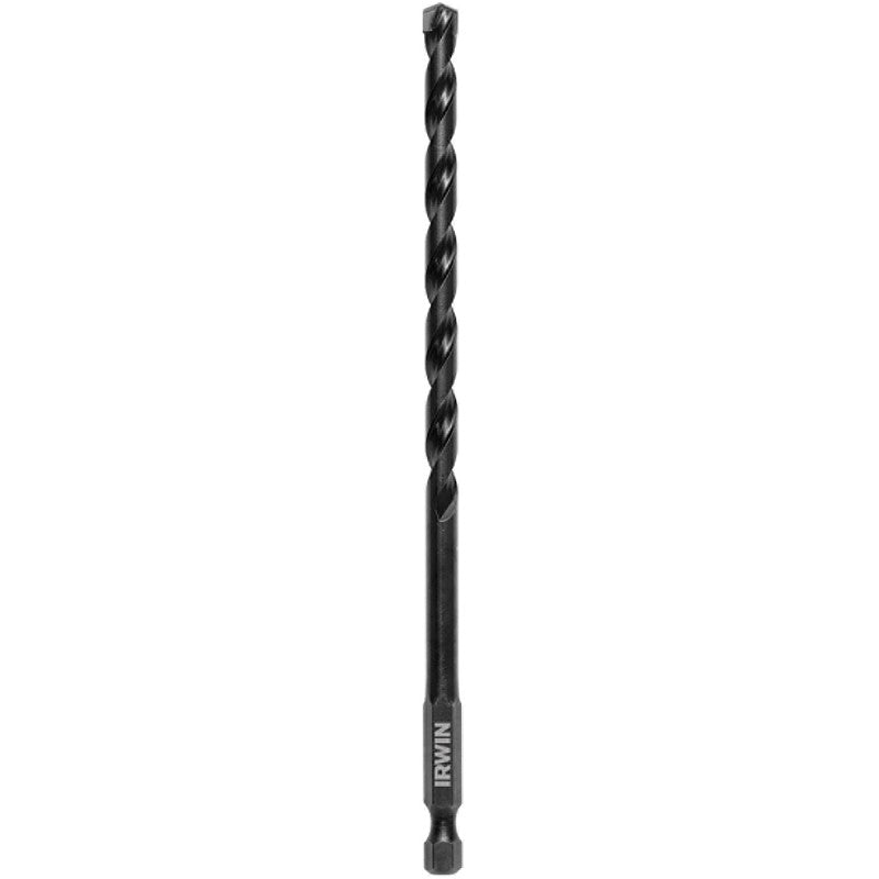 Irwin 1870547 Impact Drill Bit, 1/4 in Dia, 6 in OAL, 1-Flute, 1/4 in Dia Shank, Hex Shank