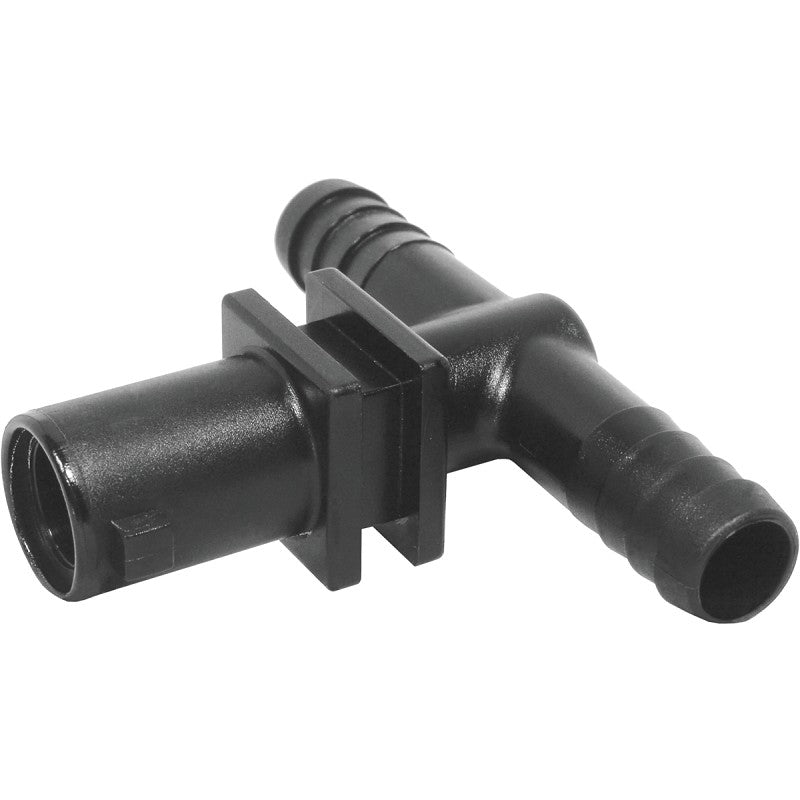 Green Leaf Y8231009 Dry Boom Nozzle Body Tee, 1/2 in, Quick x Hose Barb, 7 psi Pressure, EPDM Rubber