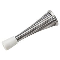 Heavy Duty Spring Door Stop 3 Inch Satin Chrome