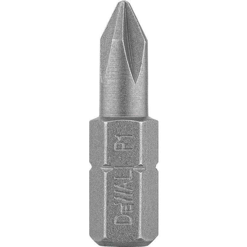 DEWALT DW2001 Power Bit, #1 Drive, Phillips Drive, 1/4 in Shank, Hex Shank, 1 in L, Steel
