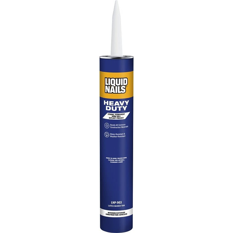 Liquid Nails LNP-903 Construction Adhesive, Tan, 28 oz Cartridge (Pack of 12)