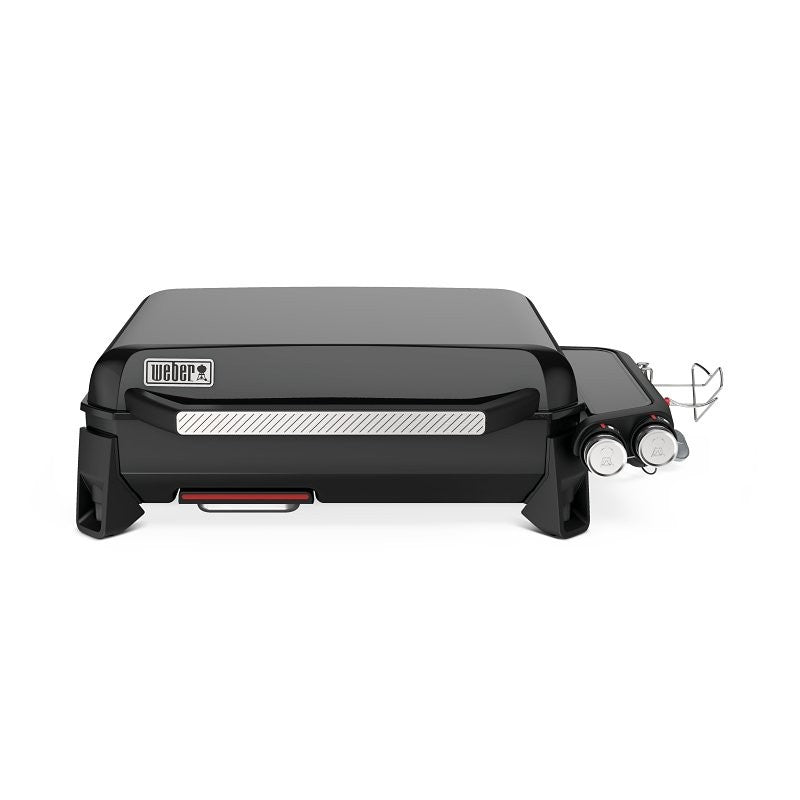 Weber Slate 1500532 Griddle Flat Top Gas Grill, 16,000 Btu/hr BTU, Liquid Propane, 2-Burner, Side Shelf Included: Yes