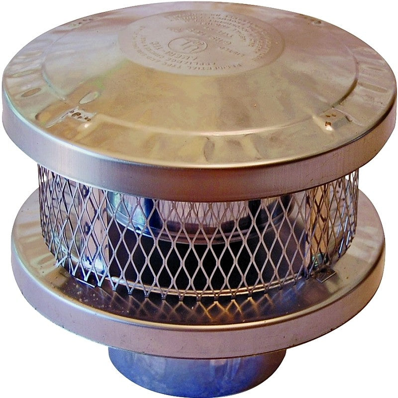 AmeriVent 6HS-RCS Vent Cap, 6 in Connection, Stainless Steel, Galvanized