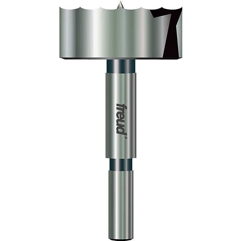 Freud Precision Shear PB-013 Forstner Bit, 1-3/4 in Dia, 3-1/2 in OAL, 3/8 in Dia Shank