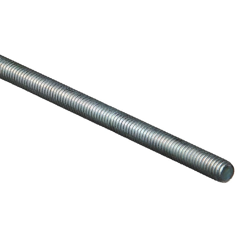 National Hardware N179-507 Threaded Rod, 5/16-18 Thread, 36 in L, A Grade, Steel, Zinc, UNC Thread