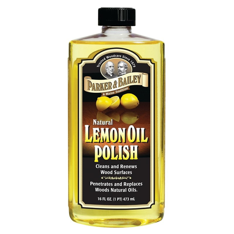 Parker & Bailey 510664U Oil Polish, 16 oz, Light Yellow, Liquid, Lemon