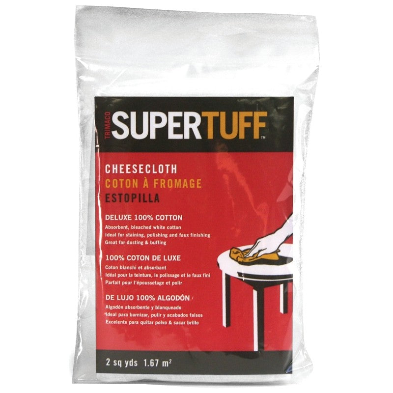 Trimaco SuperTuff 10301 Cheese Cloth, White, 12/PK, Cotton