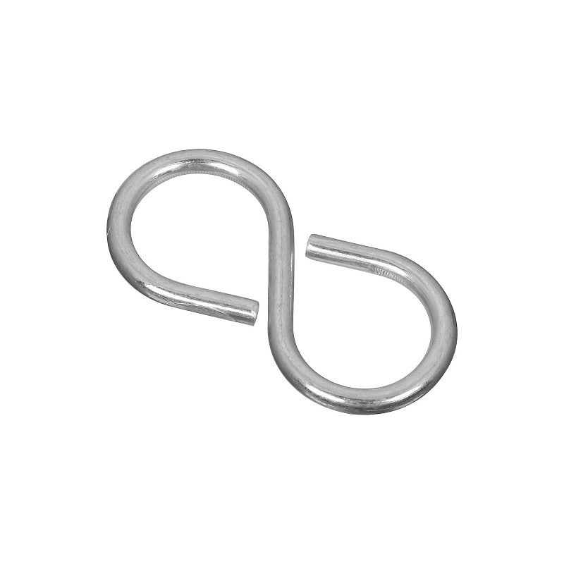 National Hardware N121-277 S-Hook, 15 lb Working Load, 0.146 in Dia Wire, Steel, Zinc