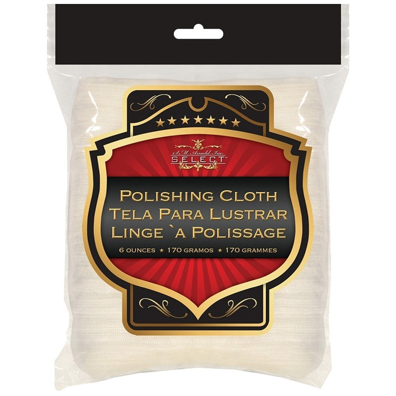 SM Arnold 85-710 Polishing Cloth, 6 oz, Polyester, Natural