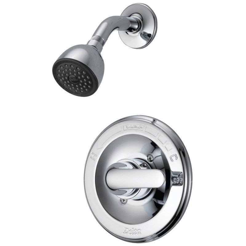 Peerless 132900 Shower Faucet, 2 gpm, 2-5/8 in Showerhead, Brass, Chrome Plated, Lever Handle, 1-Handle
