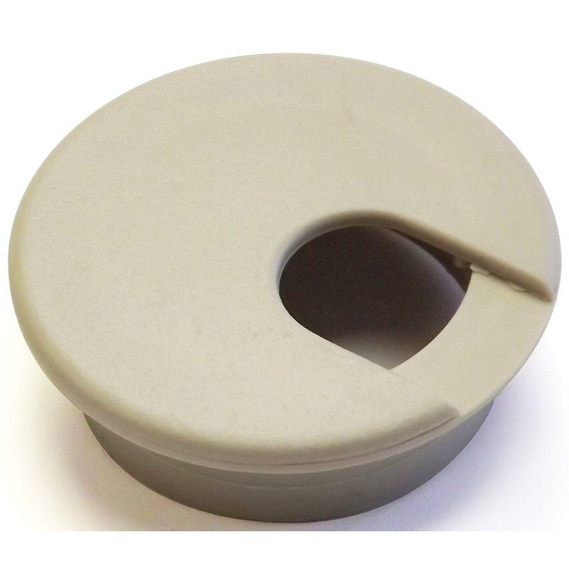 Jandorf 61602 Desk Grommet, 2 in Dia Cable, Polystyrene, Almond