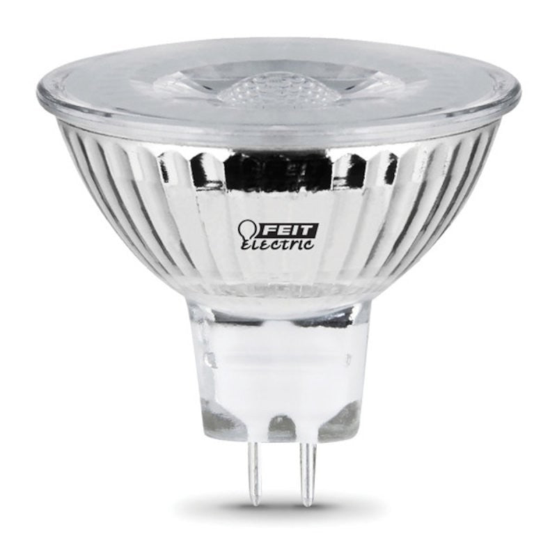 Feit Electric BPEXN/950CA LED Bulb, Track/Recessed, 12 V, 500 Lumens, 6.6 W, MR16 Lamp, 50 W Equivalent, GU5.3 Lamp Base