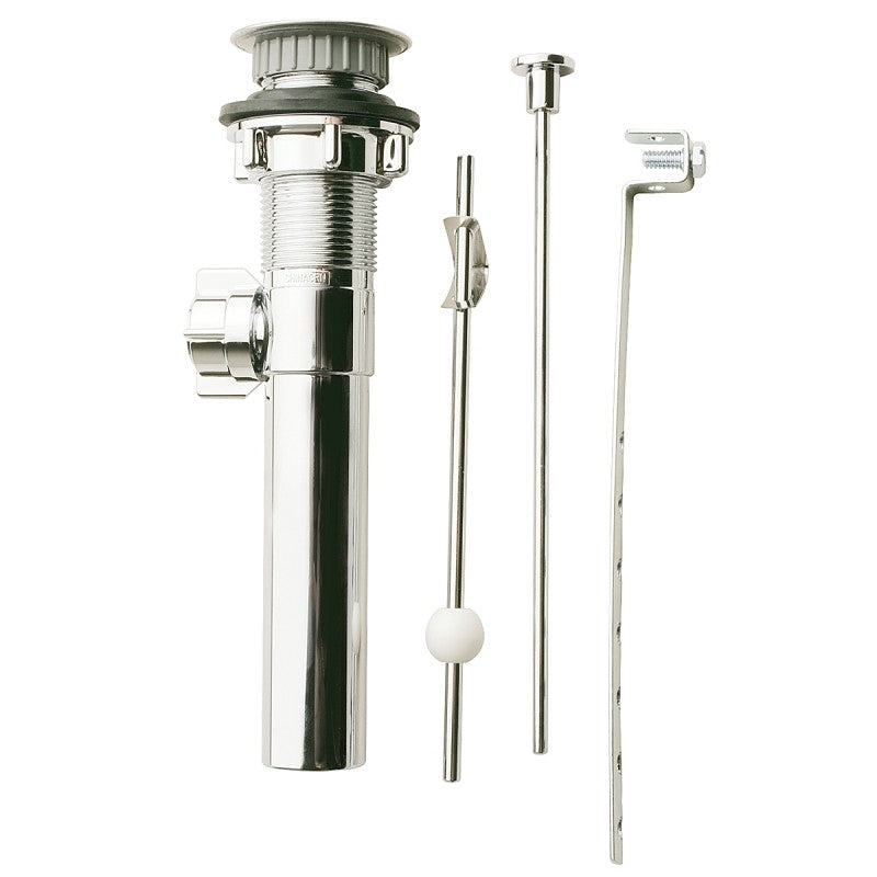 Plumb Pak PP22070 Lavatory Pop-Up Assembly, 1-1/4 in Connection, Plastic, Chrome