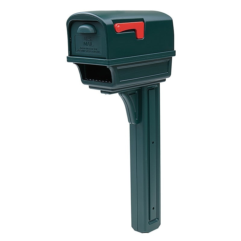 Gibraltar Mailboxes Gentry GGC1G0000 Mailbox and Post Combo, 1000 cu-in Mailbox, Plastic Mailbox, 36.38 in H Post