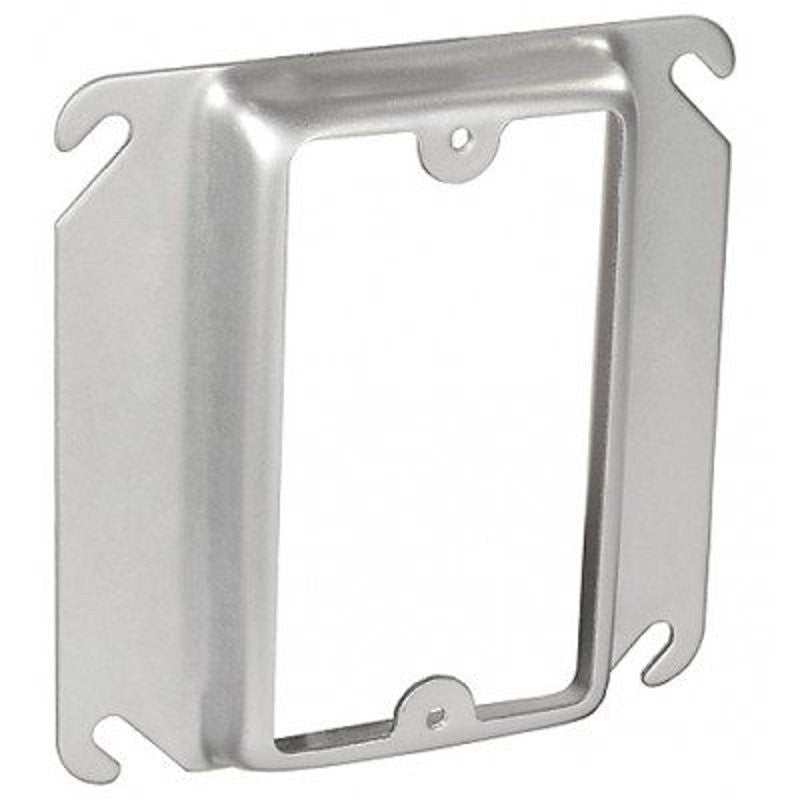 Southwire 52C14-5/8-UPC Electrical Box Cover, 5/8 in L, 4 in W, Square, 1-Gang, Steel, Silver, Galvanized
