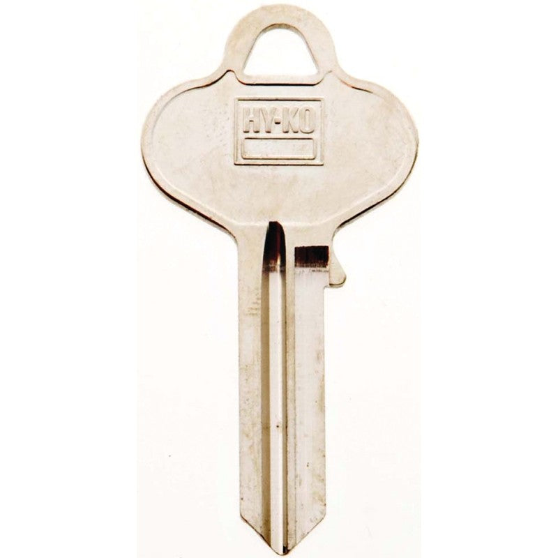 Hy-Ko 11010RU4 Key Blank, Brass, Nickel, For: Russwin and Corbin Cabinet, House Locks and Padlocks, RU4 Key Number (Pack of 10)