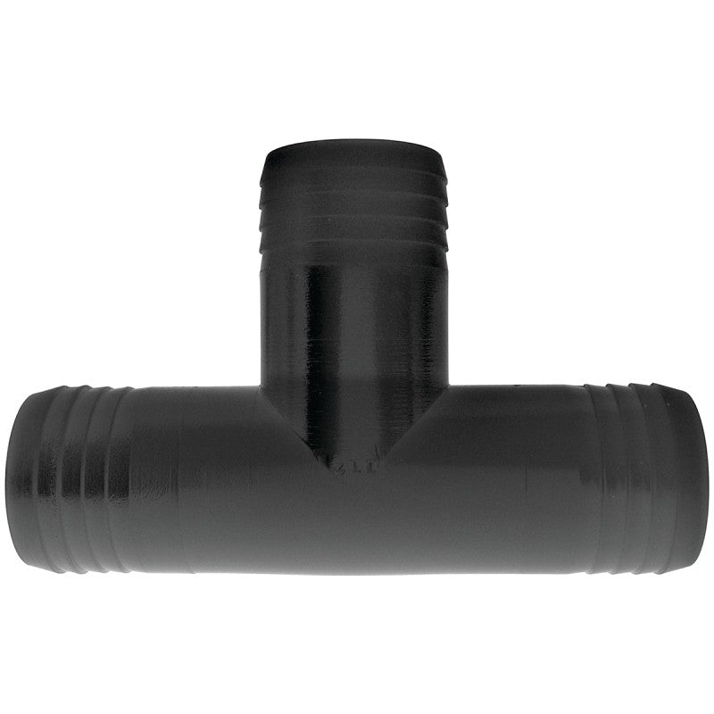 Green Leaf T112P Hose Adapter Tee, 1-1/2 in, Hose Barb, Polypropylene, Black