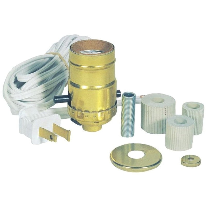 Westinghouse 7002500 Lamp Kit, Plug-In, Sockets, Metal, Brass, For: Standard Base 150 W Bulb