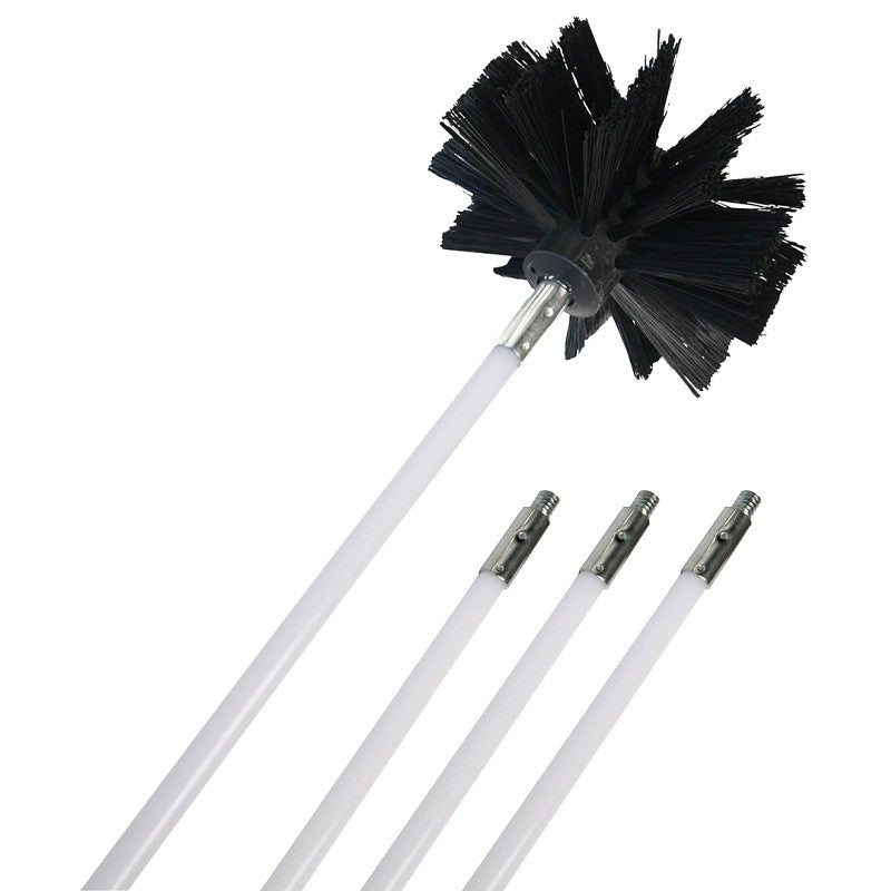 Dundas Jafine PCPBZW Duct Brush, 4 in Dia Brush, Nylon Handle