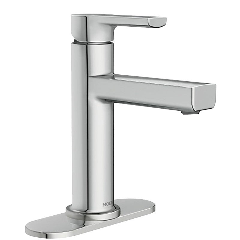 Moen Rinza 84627 Bathroom Faucet, 1.2 gpm, 1-Handle, 1-Faucet Hole, Metal, Chrome, 4 in Faucet Centers