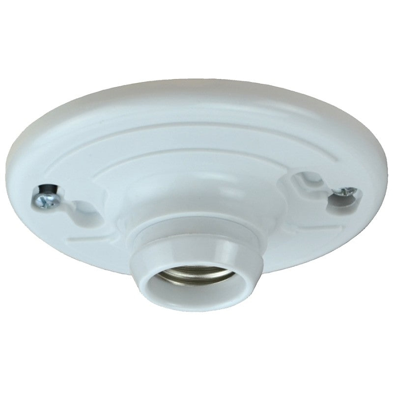 Allied Moulded LH-11WP Lamp Holder, 250 V, 660 W, Brass Contact, White