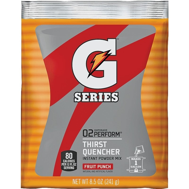 Gatorade 03808 Thirst Quencher Instant Powder Sports Drink Mix, Powder, Fruit Punch Flavor, 8.5 oz Pack (Pack of 40)