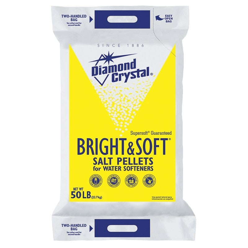 Cargill Bright & Soft 100012423 Salt Pellets, 50 lb Bag