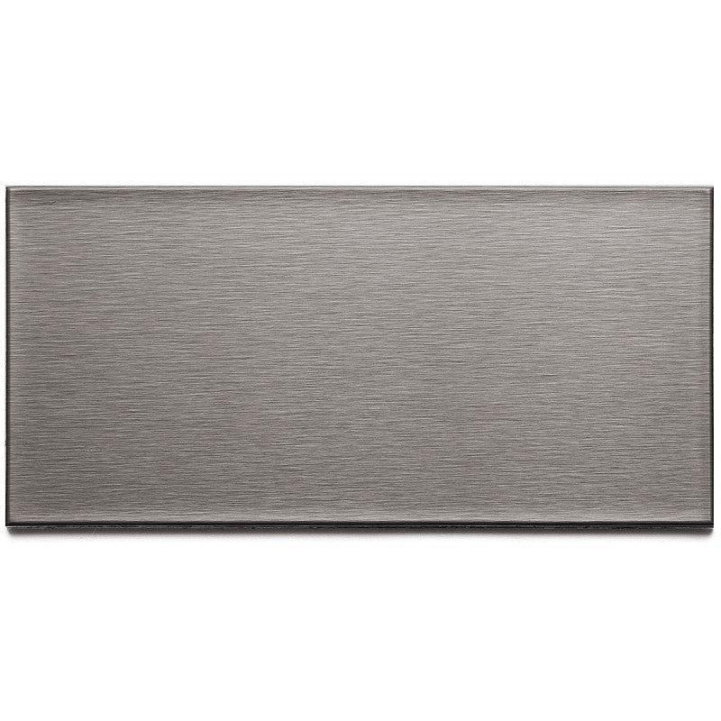 Aspect A5250 Wall Tile, 6 in L, 3 in W, 1/8 in Thick, Metal, Brushed Stainless Steel (Pack of 5)