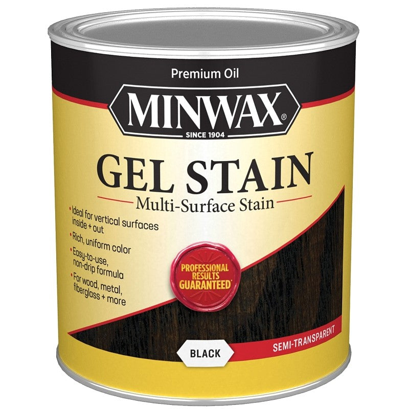Minwax 660920000 Gel Stain, Black, Liquid, 1 qt, Can