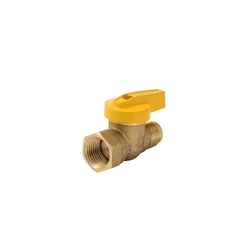 ProLine Series 7701G Series 114-523HN 1-Piece Straight Gas Valve, 1/2 in Connection, Flare x FIP, Brass Body