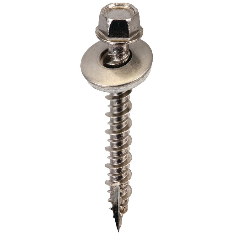 Acorn International SW-MW15SS250 Screw, #9 Thread, High-Low, Twin Lead Thread, Hex Drive, 1-1/2 in Length Under Head