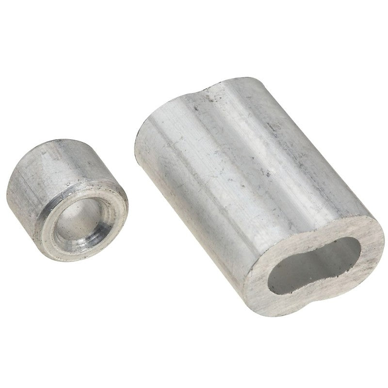 National Hardware SPB3231 Series N830-354 Ferrule and Stop, 3/16 in Dia Cable, Aluminum
