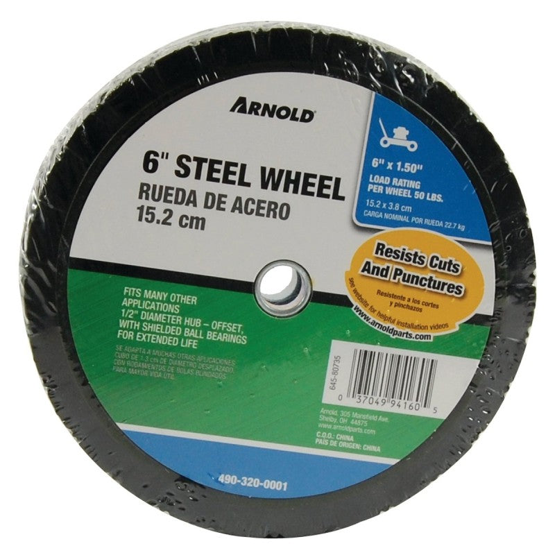 Arnold 490-320-0001 Tread Wheel, Specifications: 1-3/8 in L Hub, Steel