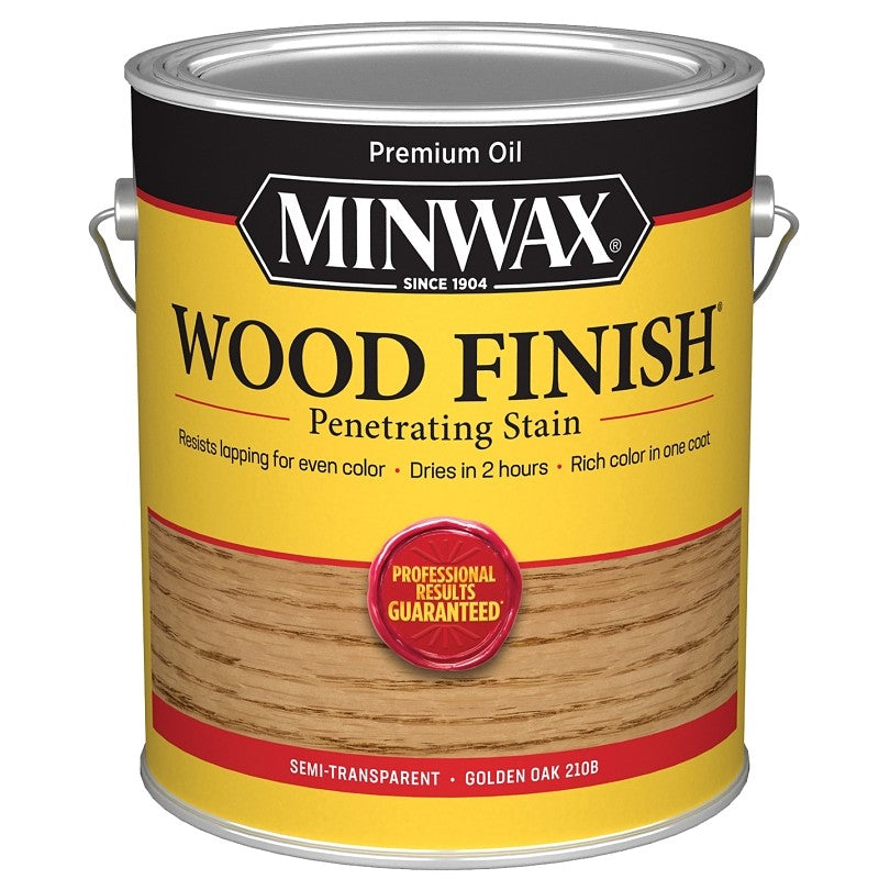 Minwax 71001000 Wood Stain, Oil Base, Golden Oak, Liquid, 1 gal, Can (Pack of 2)