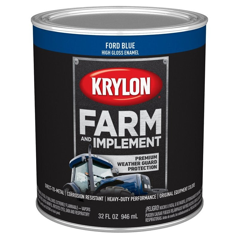 Krylon K02027008 Farm and Implement Paint, 1 qt, Blue, Liquid (Pack of 2)