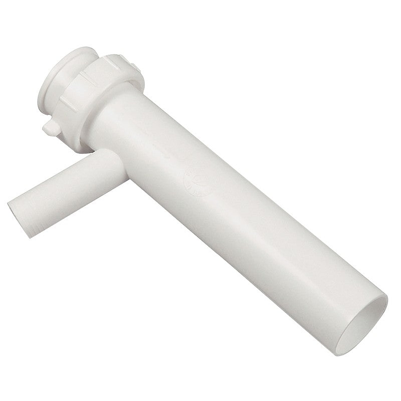 Danco 94023 Tailpiece, 1-1/2 in, 8 in L, Direct-Connect, 5/8 in Branch, Plastic, White