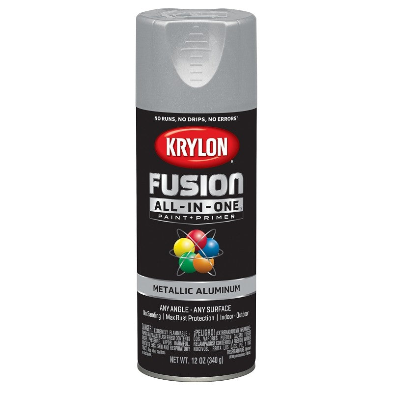 Krylon K02766007 Spray Paint, Metallic, Aluminum, 12 oz, Can