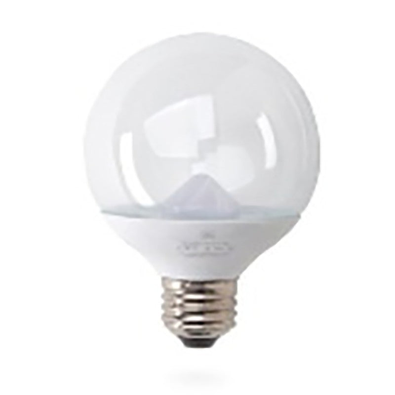 GE Industrial Solutions 28297 LED Bulb, Globe, G16.5 Lamp, 25 W Equivalent, E12 Lamp Base, Dimmable, Clear