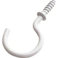 Coated Cup Hooks 1-1/4 Inch White 2 Pack