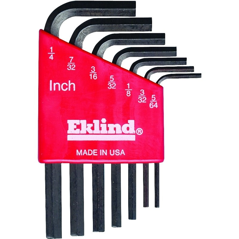 Eklind 10107 Hex Key Set, Includes: 5/64 to 1/4 in Keys, 7-Piece, Black