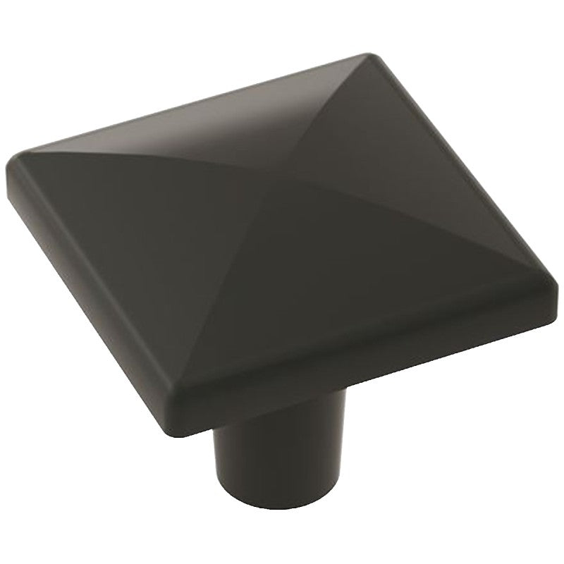 Amerock Extensity Series BP29370FB Cabinet Knob, 1-1/16 in Projection, Zinc, Matte Black