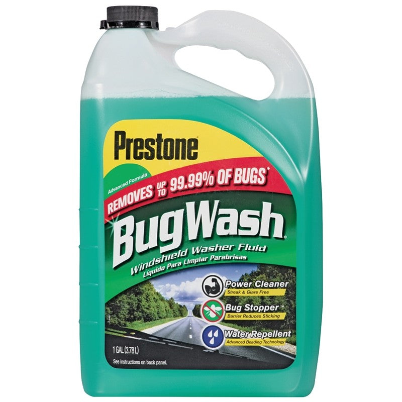 Prestone AS657 Windshield Washer Fluid, Green, 1 gal, Bottle (Pack of 6)