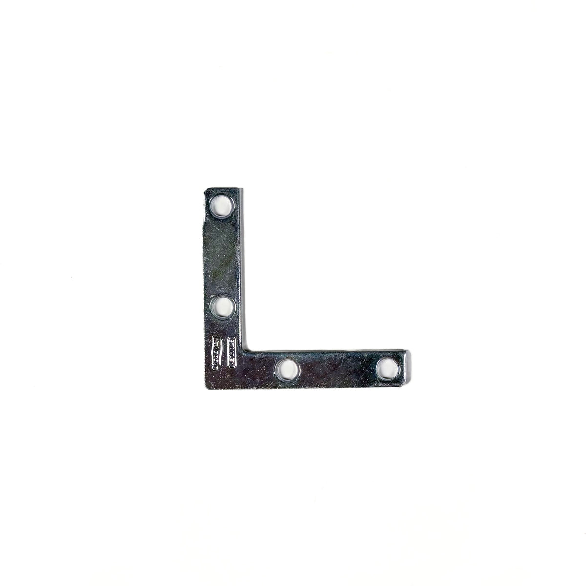 Flat Corner Iron Braces 2 By 3/8 By 0.07 Inch Zinc Plated Steel 4 Pack