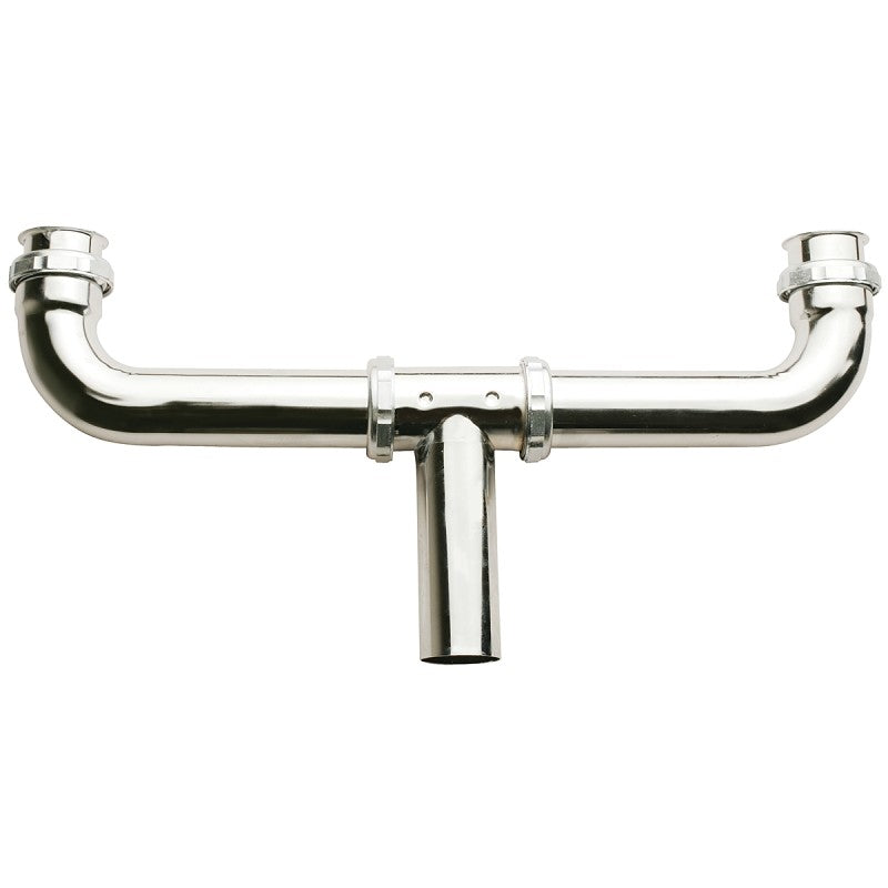 Plumb Pak PP924CP Waste Center Outlet, 1-1/2 in, Slip Joint, 22 ga Thick Wall, Brass