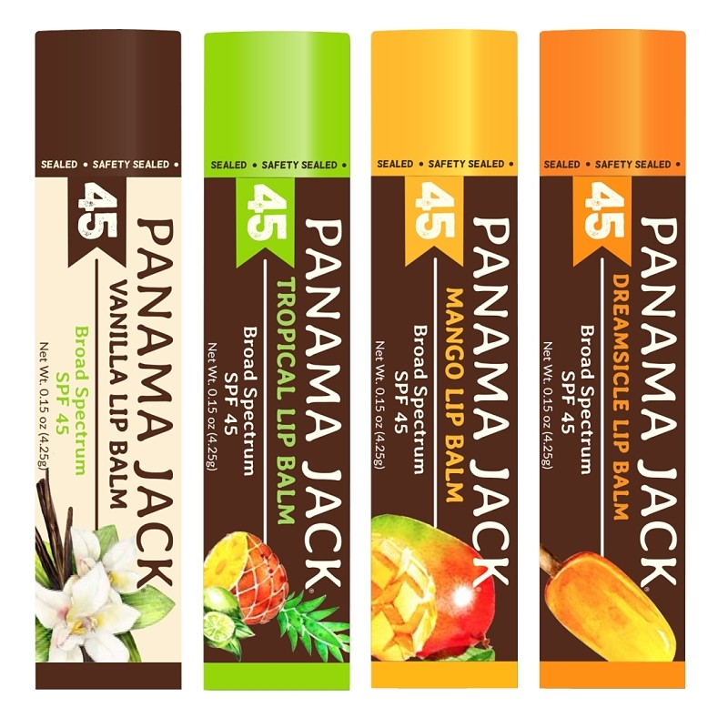 Panama Jack 602-TR Lip Balm, Tropical, 0.15 oz Bottle (Pack of 50)